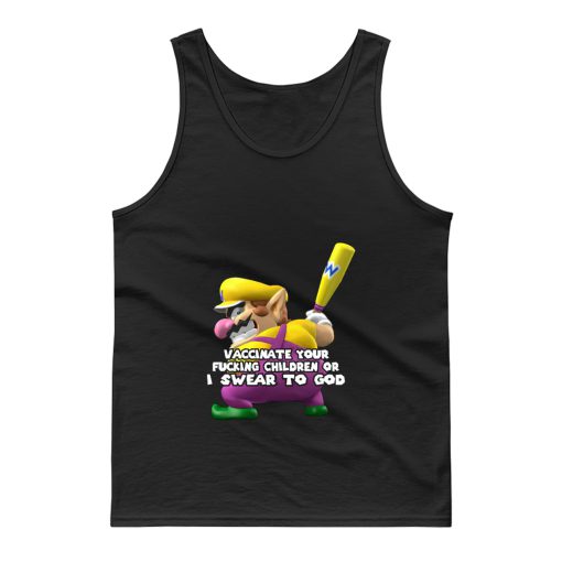 Pro Vaccination Mario Baseball Tank Top