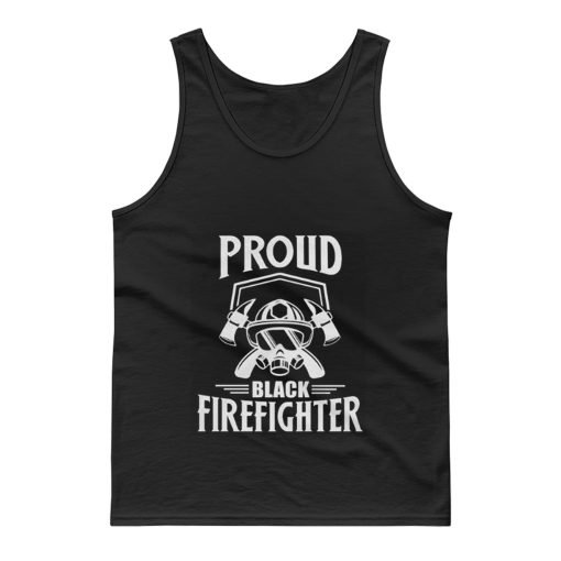 Proud Black Firefighter Tank Top