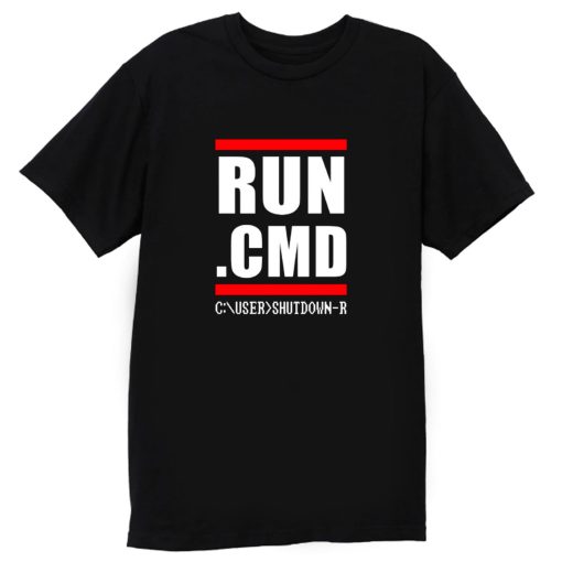 RUN CMD Computer Programmer T Shirt