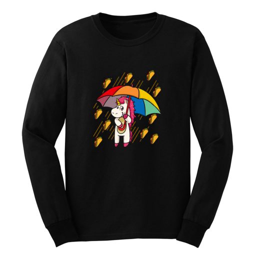 Raining Tacos Unicorn Long Sleeve