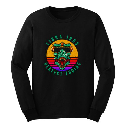 Retro Libra 1985 Perfect Zodiac 35th Birthday Long Sleeve