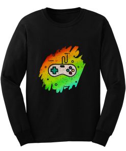 Retro Video Game Youth Vintage Gaming Distressed Long Sleeve