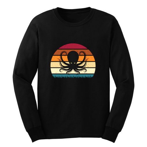 Retro Vintage Octopus Animal Lover Long Sleeve