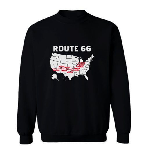 Route 66 Map Sweatshirt