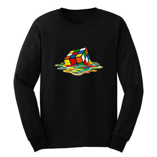 Rubicks Cube Melting Sheldon Coopers Long Sleeve