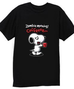 Snoopy Zombie Morning Cofee T Shirt