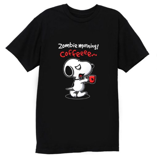 Snoopy Zombie Morning Cofee T Shirt