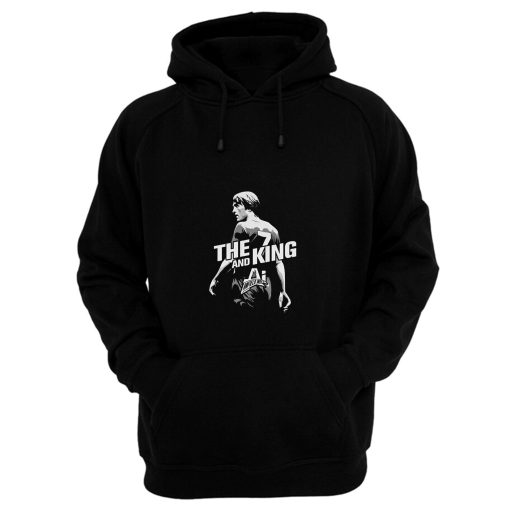 The King and AI White Text Hoodie