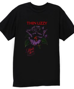 Thin Lizzy black rose T Shirt