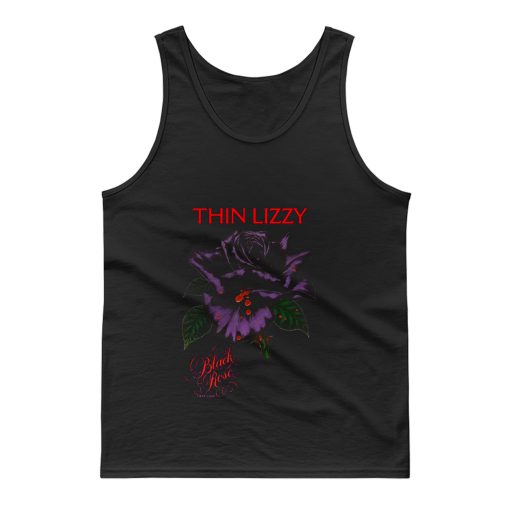 Thin Lizzy black rose Tank Top