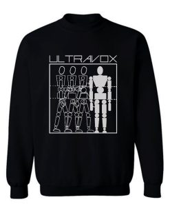 ULTRAVOX THREE INTO ONE BLACK NEW WAVE SYNTHPOP ART ROCK VISAGE Sweatshirt