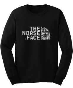 Viking apparel The norse face front Next Level Mens Triblend Long Sleeve