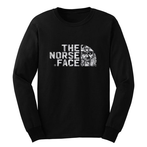 Viking apparel The norse face front Next Level Mens Triblend Long Sleeve