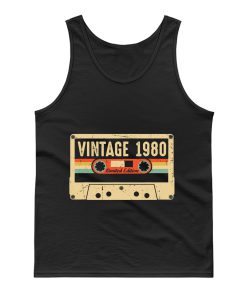 Vintage 1980 Made in 1980 40th birthday Gift Retro Cassette Tank Top