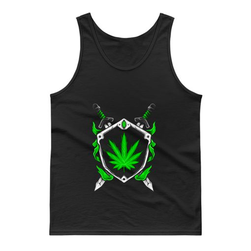 Weed Shield Cannabis Pot Funny Design 2020 gift top Tank Top