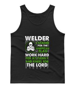 Welder I Stand For American Flag Tank Top