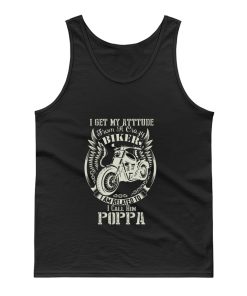 i get my attitude from a crazy biker dad Tank Top
