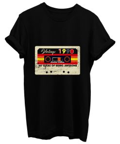 60 The Birthday 60 Years 1990 Retro Tape Cassette T Shirt