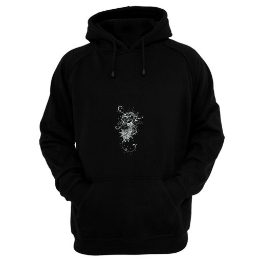 Abstract Rose Tattoo White Hoodie