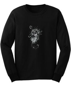 Abstract Rose Tattoo White Long Sleeve