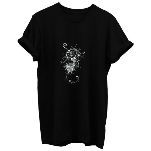 Abstract Rose Tattoo White T Shirt