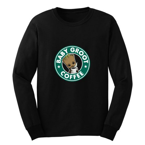 Baby Groot Coffee Long Sleeve