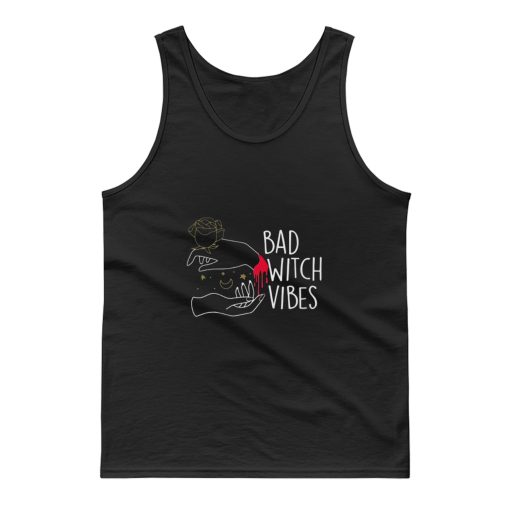 Bad Witch Vibes Witch Scary Hand Halloween Pumpkin And Halloween Cute Halloween Tank Top