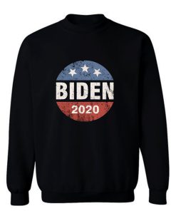 Biden 2020 Joe Biden Vintage Button Funny Anti Trump Sweatshirt