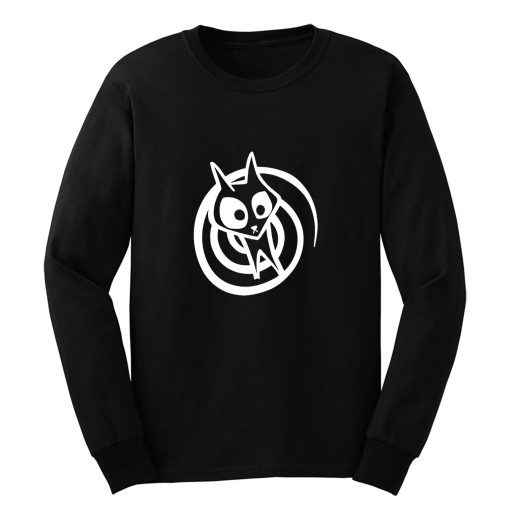 Black Cat Spiral Twilight Zone Cat Dark Long Sleeve