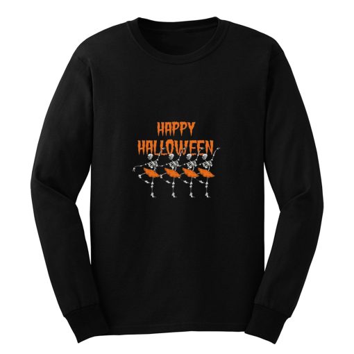 Black Dance Skull Horror Halloween Long Sleeve