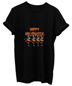 Black Dance Skull Horror Halloween T Shirt