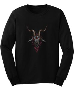 Black Goat Skull Long Sleeve