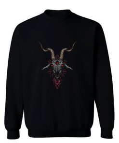 Black Goat Skull Sweatshirt