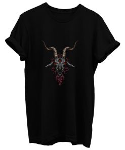 Black Goat Skull T Shirt