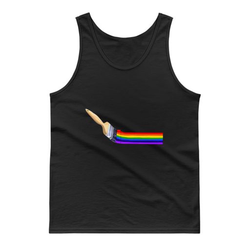 Brush Painting A Rainbow Tank Top
