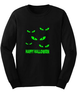 Cat Eyes Happy Halloween Long Sleeve