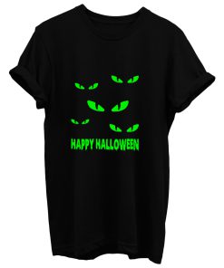 Cat Eyes Happy Halloween T Shirt