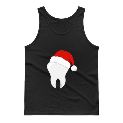Dentist Teeth Christmas Hat Tooth Tank Top