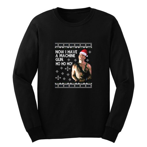 Die Hard Ho Ho Ho Machine Gun Christmas Knit Long Sleeve