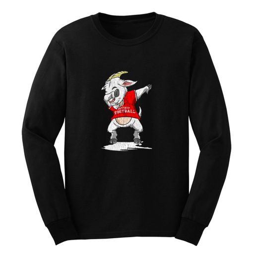 Fantasy Football Goat Dabbing Champion Funny Draft Party Dab Long Sleeve