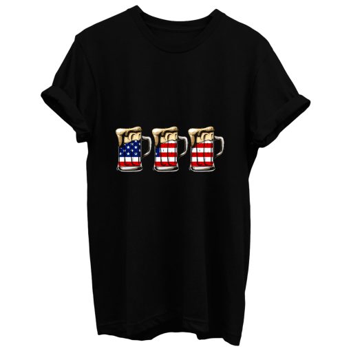 For Men Beer American Flag Women Merica T Shirt