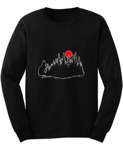 Forest Fox And Red Moon Ii Long Sleeve