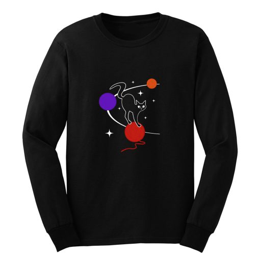 Galaxy Cat Space Cat Solar System Long Sleeve