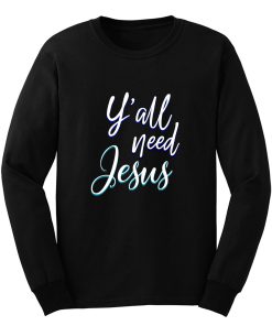 God Pray Gift Christian Religious Jesus Christ Long Sleeve