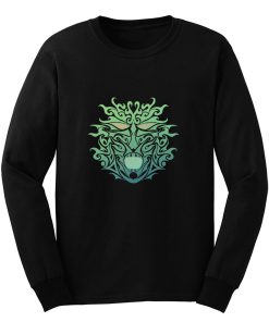 Green Tribal Tattoo Mask Long Sleeve