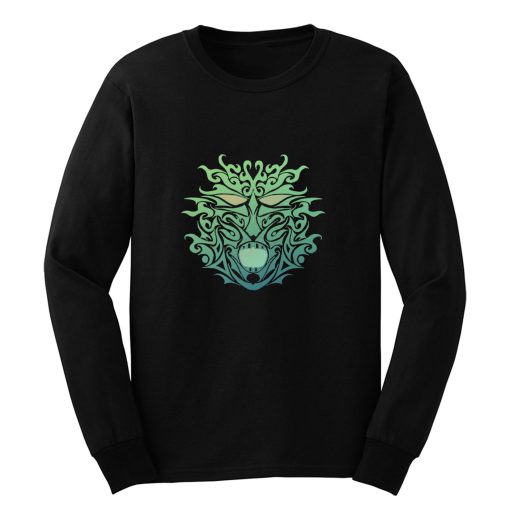 Green Tribal Tattoo Mask Long Sleeve