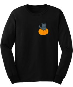 Halloween Black Cat Kitty Cat Long Sleeve