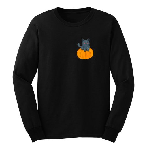 Halloween Black Cat Kitty Cat Long Sleeve