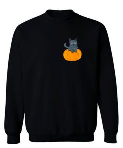 Halloween Black Cat Kitty Cat Sweatshirt