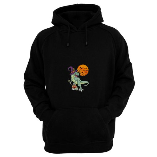 Halloween Witchy Dinosaur T Rex Horror Halloween T Rex Hoodie